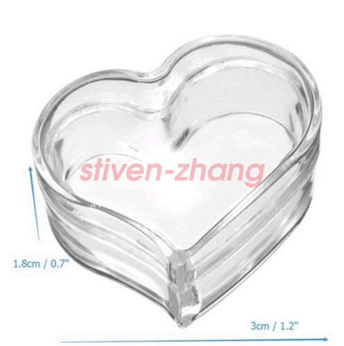 100 pcs Heart-shaped Empty Transparent Jar Cream Box Makeup Face Cream Lip Balm - Picture 2 of 4