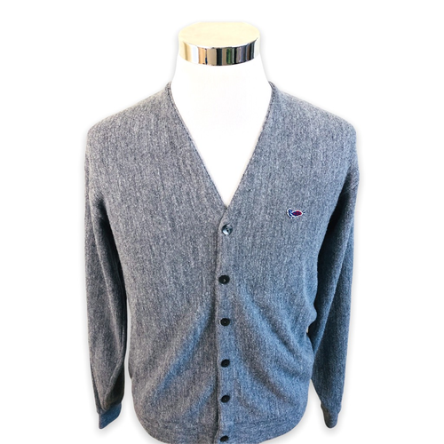 Challenger Mens Cardigan Sweater Gray 