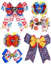 NEW Back to School Girls 5-inch Hair Bow Clip