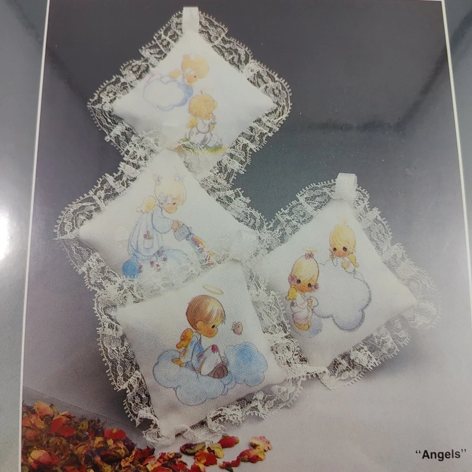Vintage Precious Moments Set Of 4 Sachets Kit Potpourri Angels 8405 New B68 Foto 2 de 4