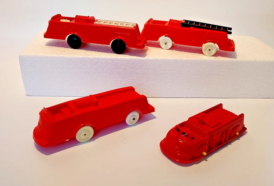 WANNATOY VINTAGE AÑOS 50 CAMIONES DE BOMBEROS PLUS, LOTE DE 8 Foto 3 de 4