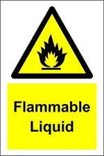 Warning Flammable liquid safety sign 