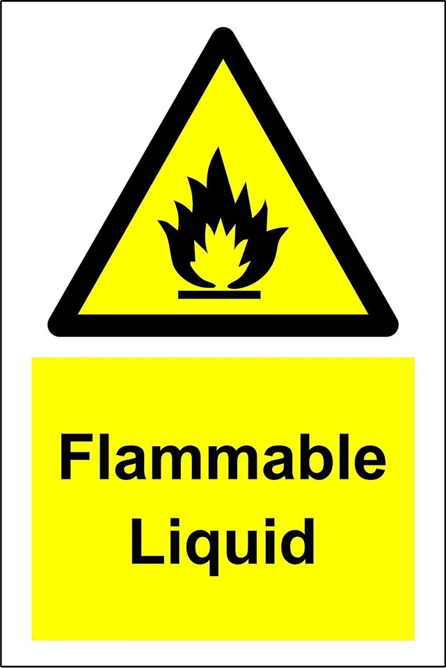 KPCM DISPLAY LTD Warning Flammable liquid safety sign