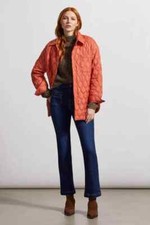 Tribal Quilted Snapped Front Shacket-burntbrandy