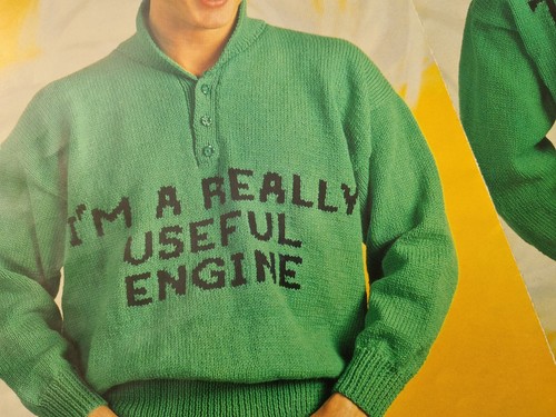 Thomas the Tank Engine design vintage intersia double knitting pattern adult - Picture 22 of 23