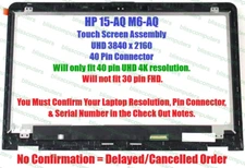 HP 15-aq100na Touch Screen UHD LCD Display 3480X2160 40 Pin Panel P/N 856812-001