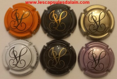 6 BEAUTIFUL CHAMPAGNE CAPSULES VERGNON JEAN LOUIS WHITE WHITE NEWS 