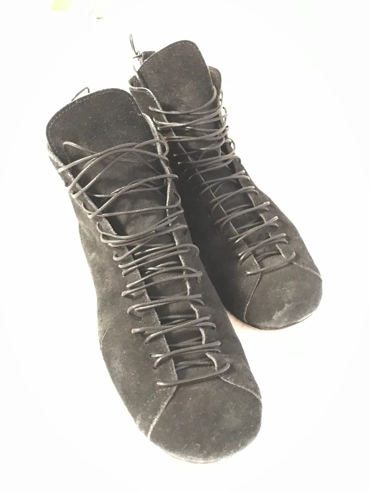 Comme Des Garcons Botines Negros Gamuza Multi-encaje Gótico Neo-Punk **RARO Foto 2 de 4