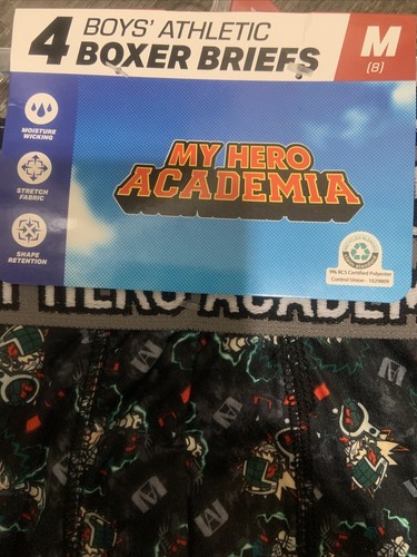 my hero academia Boys Athletic Boxer Briefs 4 Pack Sz M (8) - 第 2/8 張圖片
