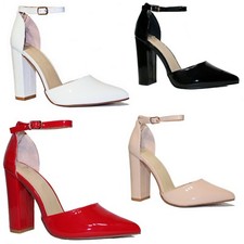 SCARPE DONNA Decolletè Vernice Punta Tacchi Comodi Alti 11 Decoltè Sandali C53