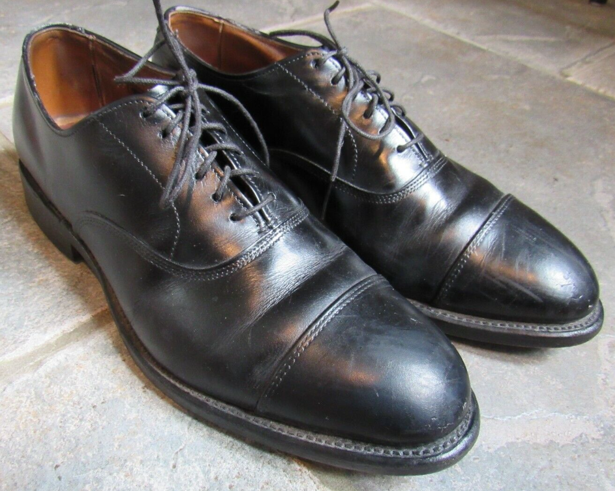 PAIR OF ALLEN EDMONDS PARK AVENUE BLACK DRESS SHOES SIZE 6.5 E
