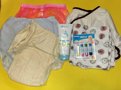 diapers and plastic pants for bedwetting