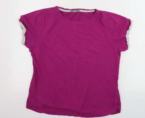 Peter Storn Damen lila Baumwollmischung T-Shirt Größe 14