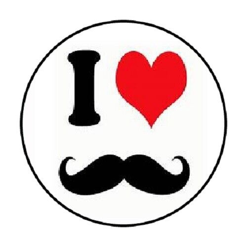 48 I LOVE MUSTACHE. ENVELOPE SEALS LABELS STICKERS 1.2" ROUND - Bild 1 von 1