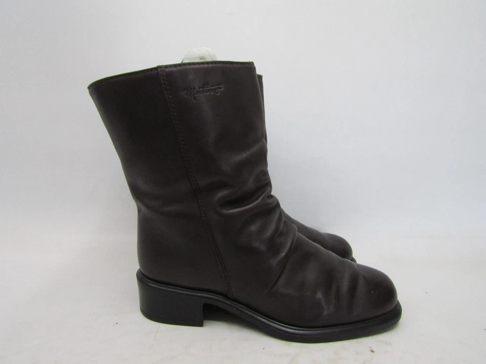 Martino размер 7,5 N коричневый кожаный высоты лодыжки сутулиться моды ботильоны - Изображение 3 из 4
