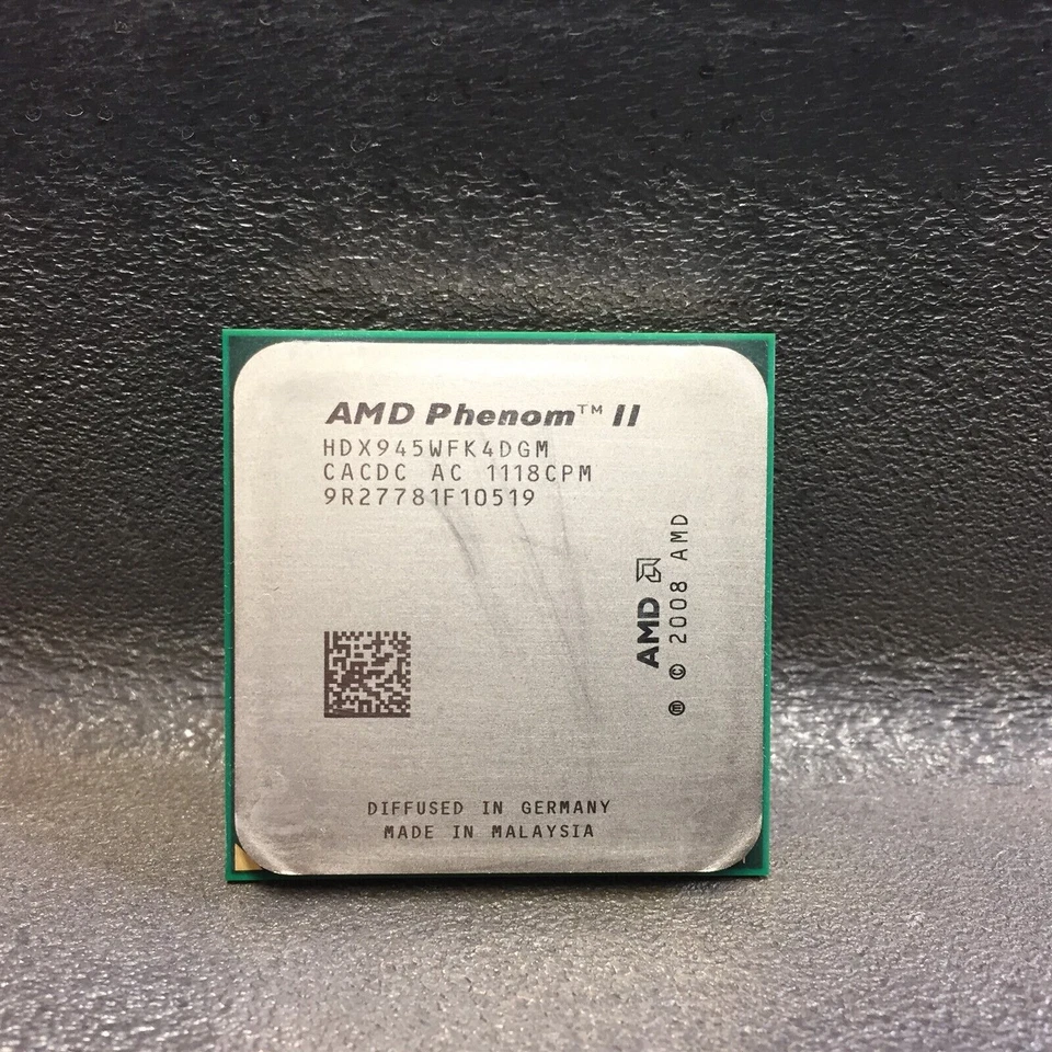 AMD Phenom II X4 945 3.0GHz Quad Core Socket AM2+ Processor CPU HDX945WFK4DGM - Image 2 of 4