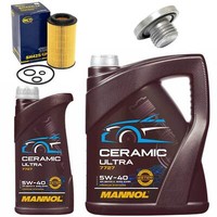 MotoröL Filter Set Mannol 5W-40 6 Liter + Schraube FüR BMW 3Er Opel Vectra Saab
