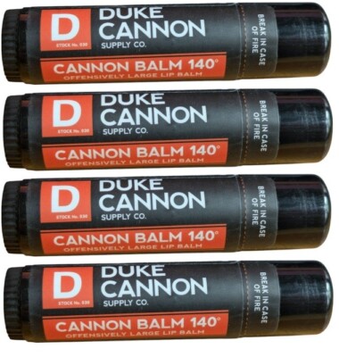 4 Duke Cannon Large Lip Balm SPF 30 Blood Orange Mint Cannon Balm 140