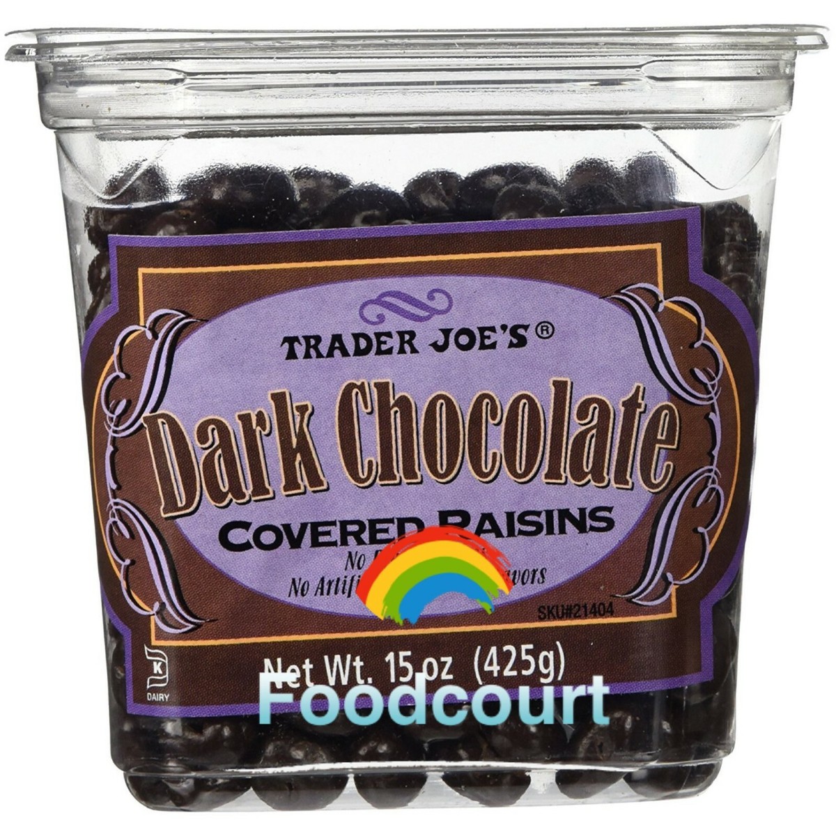 2 Packs Trader Joe's Dark Chocolate Covered Raisins 15 oz Each