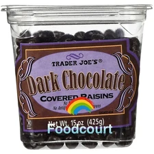 Trader Joe's Dark Chocolate Covered Raisins 15 oz 