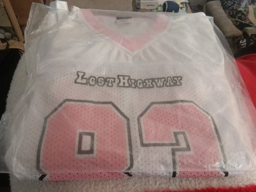 BON JOVI JERSEY 2007-2008 PINK & WHITE LOST HIGHWAY SIZE XL - Ladies Size