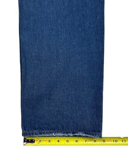 Madewell Damen Größe 31 x 32 Baggy Straight Jeans Whiskered Blau Distressed Denim - Bild 17 von 24