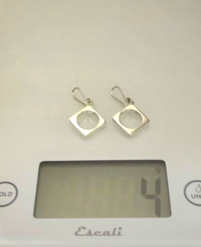 Pendientes cuadrados colgantes de plata de ley Erick's Taxco.925 - Imagen 7 de 12