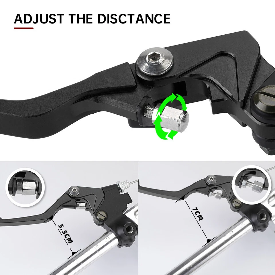 Kits de palancas de freno de embrague pivotante negro CNC para KAWASAKI KLX 140/L/G/R/R F/R L Foto 3 de 4