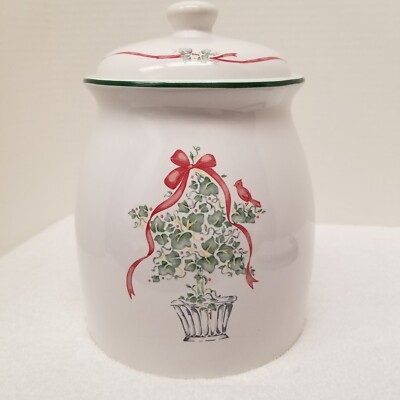 Corelle Coordinates Calloway Holiday Ivy cookie jar by Jay Imports 10'' EUC