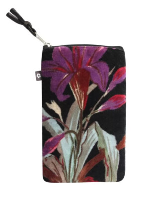 Earth Squared Fair Trade Velvet Vintage Style Brillenetui Schwarz