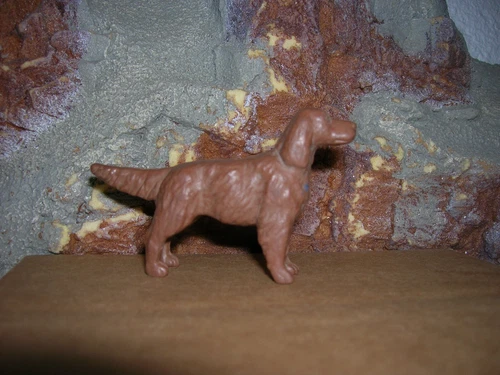 IRISH SETTER MARX PET SHOP PLAYSET 1952 RED BROWN FIGURE RUBBER VINYL VINTAGE