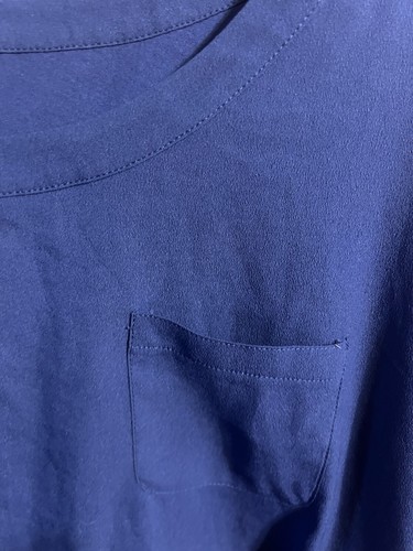 Van Heusen Blouse Womens XXL Blue Cotton Poly Blend Short Sleeve - Picture 2 of 4