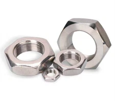 304 Stainless Steel Thin Hex Nut Left Hand Reverse Fine Thread ,Size M8 - M48