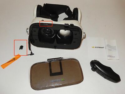 ELEGIANT 3D VR Headset Glasses Virtual Reality Headset (HINGE BROKEN)(SEE PIC)