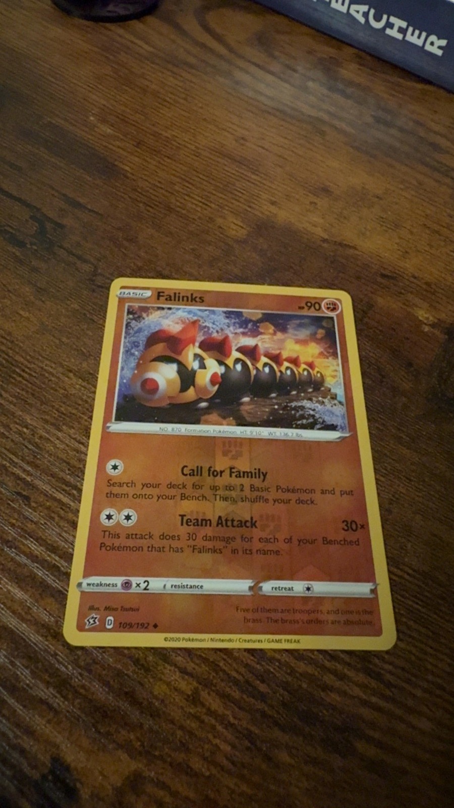 Falinks 109/192 Uncommon Rebel Clash Pokemon Reverse Holo Near Mint