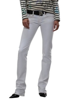 R13 Toby Boy Damen Jeans 26 Aerin Weiß Stretch Low Rise Slim Zip Fly *