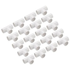 Pack of 30 PVC Conduit Coupler T-Shaped Fittings Coupling White 20 mm 3 Ways