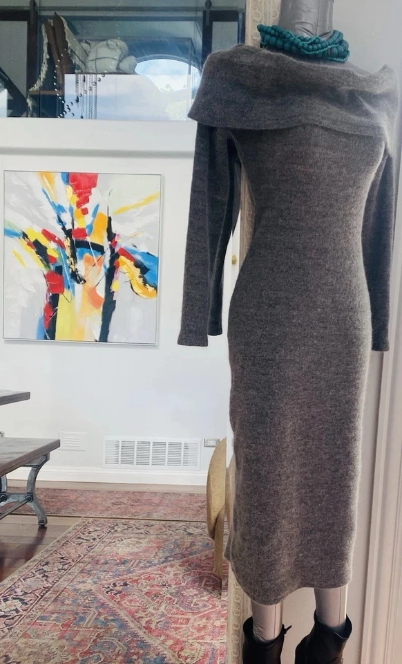 Женское серое платье-свитер JOA Los Angeles Anthropologie Brand размер XS - Изображение 4 из 4