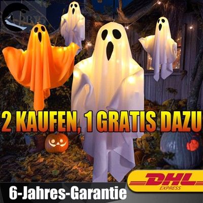 Halloween Deko Geist Gruselige Windsack Hängende Partydekor Batteriebetrieb DE