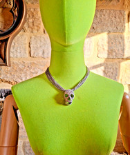 Butler & Wilson Crystal Skull multi chain slider Necklace New in Box