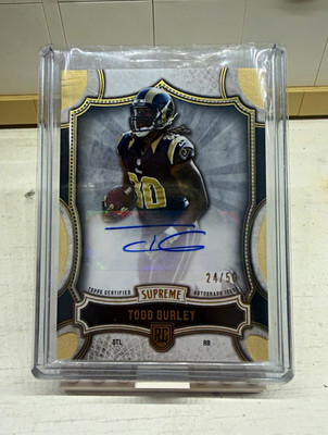 2015 Topps Supreme TODD GURLEY AUTO RC /50 Gold Die Cut St Louis Rams UGA SSP