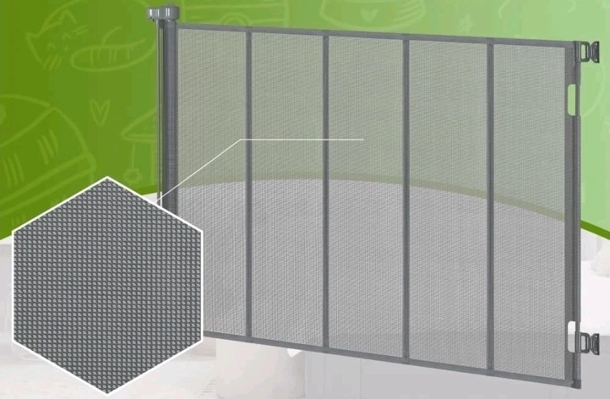 Mesh Partition 150" Retractable Baby Gates Pet Gate Grey Model SH20.006C
