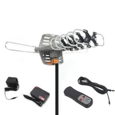 Home 1080P Video Outdoor 150 Miles Amplified TV Antenna HD TV UHF/VHF/FM + Pole