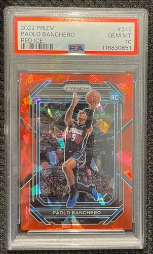 2022-23 Panini Prizm - Paolo Banchero #249 Red Ice Prizm PSA 10 RC Magic