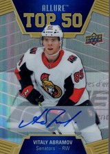 2019-20 Upper Deck Allure Top 50 Autographs Blue #T5027 Vitaly Abramov D Auto