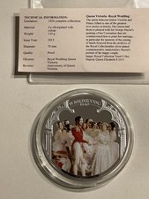 2013 QUEEN VICTORIA ROYAL WEDDING 1840 COIN / MEDAL - SILVER PLATED