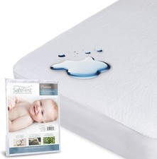 Waterproof Crib Size Mattress Protector - Fitted with Stretchable Pockets -