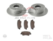 REAR AXLE BRAKE DISCS + PADS SET NEW FOR KIA SOUL 1.6 & 1.6 CRDi 2009-2014