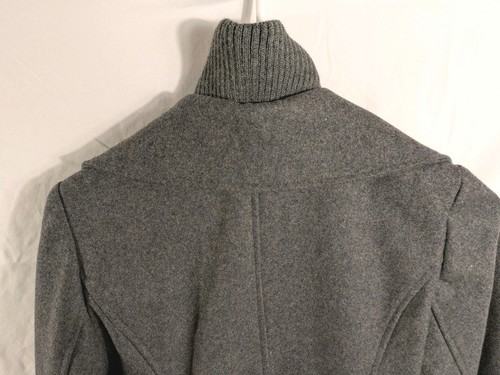 Marvin Richards Women's Med Charcoal Wool Blend Tie Waist Knit Neck Jacket Coat - Picture 8 of 20