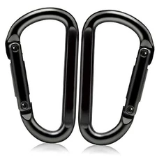  Heavy Duty Carabiner Clips, 860lbs - 3" Iron Carabiners for Keys, Gym, 2pcs